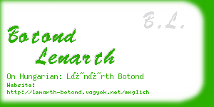botond lenarth business card